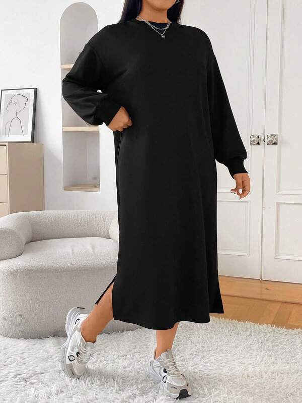 SHEIN EZwear Hanocă cu capota largi mărimi, începutul toamnei