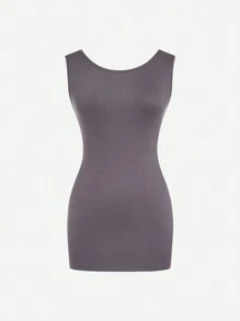 SHEIN Unity Crisscross Back Tank Top - Grey - View 3