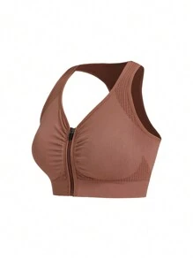 Easithlete 3PCS Front Zipper Sports Bra - Multicolor - View 12