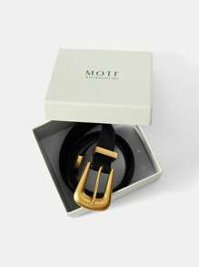 MOTF PREMIUM 1PC WOMEN'S METALLIC/METAL LOOK BLACK FASHION BELT, SUITABLE FOR WORK AND PARTY - Black - View 9