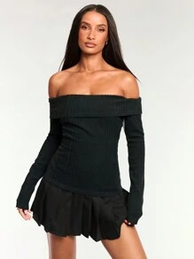 Forever 21 Áo dài tay có cổ màu tương phản dành cho nữ - Màu xám đen - Xem 8
