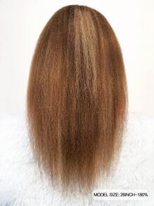 蜜金色挑染蕾丝前假发，卷曲直发，Balayage 真人发质，13x6 前额巴西渐变色蕾丝假发，女士适用，P4/27 彩色粗直发，透明全蕾丝前假发，预拔发际线