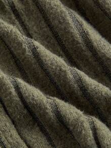 SHEIN MOD Áo sơ mi tay loe thắt nơ đa năng màu xanh quân đội cỡ lớn - xanh quân đội - Xem 3