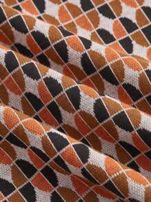 SHEIN MOD Women's 70s Retro Geometric Colorblock Sleeveless Renaissance Fair Casual Dress, Going Out, Back To School, Fall Women Outfits, Halloween Dress, Elegant, Work/Business, Old Money Style, Casual Women Dresses, Teacher Dress, Prom Dress - Multicolor - View 4