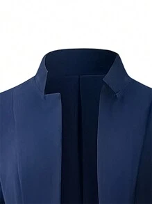 SHEIN Clasi Grote maten casual blazer met pofmouwen en kralen voor lente en herfst