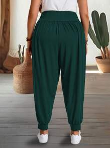 EMERY ROSE Quần thể thao ngoài trời có kích thước cộng với eo thấp thon gọn thường ngày & thời trang - Màu xanh lá cây đậm - Xem 2