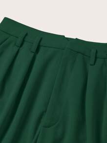 SHEIN Clasi Women's Solid Color Tapered Casual Office Pants In Fall/Winter - Dark Green - View 9