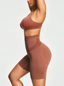 SHAPORA Tóm tắt liền mạch đơn giản màu trơn của phụ nữ - Gỗ đỏ - Xem 4