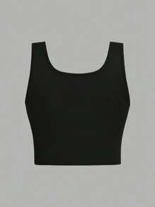 SHEIN EZwear 3pcs Women Super Cropped Tight Casual Tank Top Set, Suitable For Summer Back To School - Multicolor - View 4