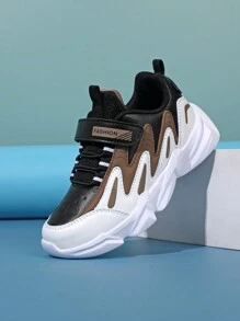 Adjustable Hook And Loop Closure Soft Comfortable Non-Slip Casual Shoes For Teenage Boys, Spring Autumn Fashion Sneakers - Multicolor - View 3