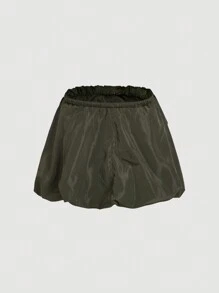 SHEIN MOD Bluză versatilă verde militar pentru femei Îmbrăcăminte de toamnă și iarnă Haine de toamnă pentru femei Tenute de festival rave haine de vrăjitoare Costum de ținută de concert pentru femei, fustă cu boboci de flori și top cu boboci de flori, unul poate fi purtat de mai multe ori