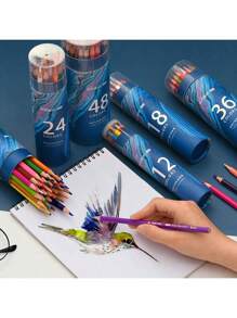 12/24/36/48 Pack Colored Pencils Set, Wooden Oil-Based Drawing Pens For Painting, Sketching, Coloring, Art Supplies Gift For Beginners, Back To School