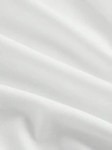 SHEIN X ELOISA & ORSON SHEIN MOD Mono de punto blanco largo con escote en V y tirantes para mujer, mono blanco sin mangas ribeteado para mujer, ropa de vuelta al colegio, conjuntos de preppy, conjuntos de otoño, falda caqui, conjuntos para salir, conjuntos vintage, ropa de trabajo, ropa casual de oficina para mujer