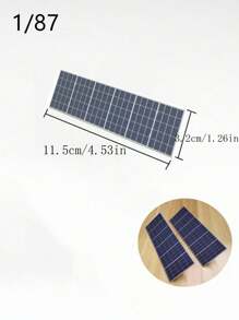 Modelos a escala 1/87 de paneles fotovoltaicos solares en miniatura para construcción de maquetas de casas de mesa de arena, materiales de diseño de escenas de kits diorama - Azul - Ver 2