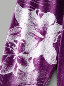 SHEIN LUNE 女士印花简约日常紧身裤 - 彩色 - 查看 9