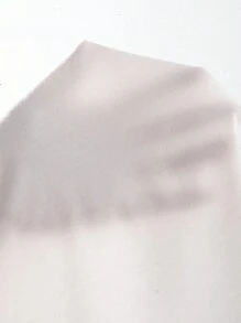 SHEIN EZwear 休闲简约迪斯科球图案圆领短袖短款修身女式 T 恤，棉混纺 - 白色 - 查看 7