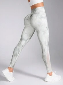 Easithlete Women's Printed Simple Everyday Sports Leggings Yoga Pants - Multicolor - View 3