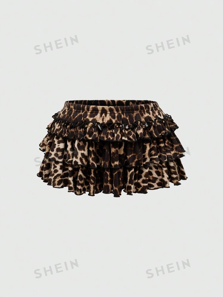 Leopard skirt romwe sale