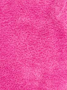 Slaydiva 休闲秋冬两件套大码女士套装：纯色毛绒短款连帽衫和裤子