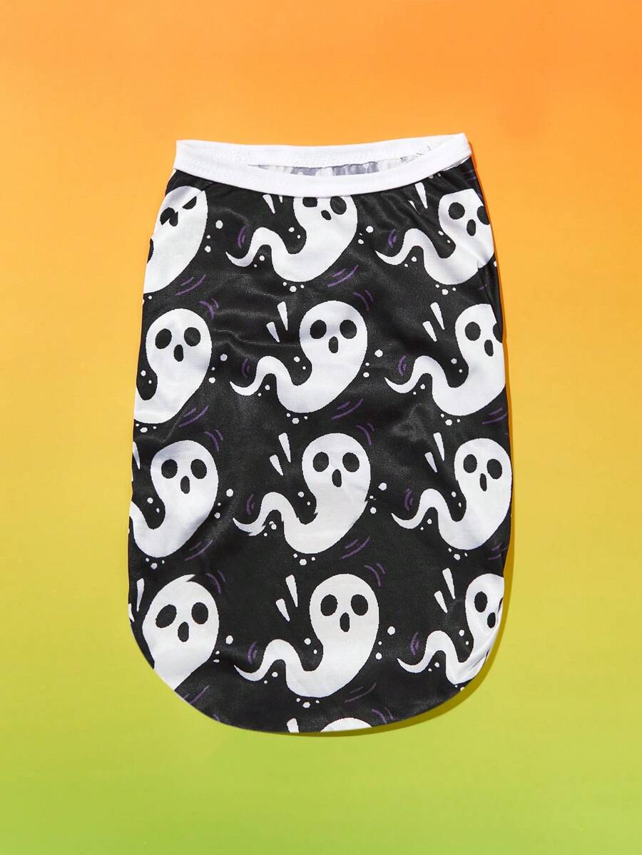 PETSIN Halloween Ghost Pet Vest Costume - Multicolor - View 1