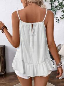 Breezaya Lässiges Camisole-Tank Top für Damen mit einfarbigem und grafischem Druck im Patchwork-Stil