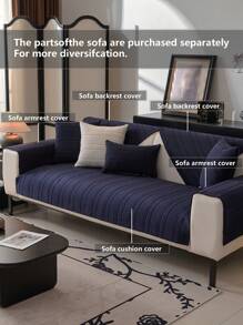 1pc Chenille Sofa Cushion Three-Dimensional Floral Pattern Simple Surprise Style Sofa Cover, Non-Slip Anti-Cat's Claw Protection Sofa Home Decoration Four Seasons Universal Sofa Cushion,Fall Decor,Autumn Decor,Room Decor