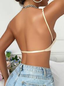 性感露背无钢圈文胸、新娘内衣、女士透气胸垫、百搭肩带款式