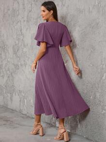 SHEIN Clasi Gaun Panjang Wanita - Dusty Purple - View 2