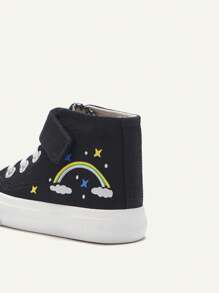 Fashionable All-Match Unisex Low/ Mid-Cut Canvas Shoes For Spring/Summer Casual-Wear - Black - View 5