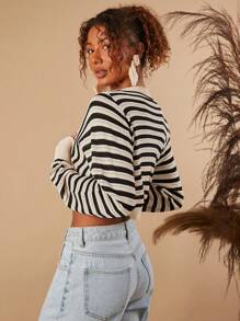 SHEIN TRVLCHIC 度假纯色花瓣设计女式针织吊带背心 - 米色 - 查看 2