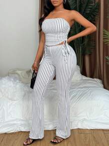 BamGleam Bộ 2 chiếc áo băng đô sọc gợi cảm cho nữ - Đen và trắng - Xem 6