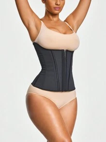 SHAPORA Sculpting Waist Trainer Adjustable 3-Level Closure Shapewear Body Shaper -Tummy Waist Control - Black - View 6