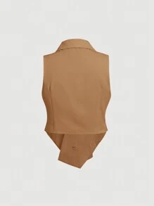 SHEIN MOD Plus Size Summer Casual Double-Breasted Waistcoat