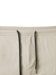 ROMWE MEN Casual 男士纯色抽绳口袋休闲工装裤，秋季