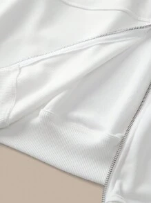 SHEIN BASICS 秋冬女士休闲纯色针织立领长袖宽松外套