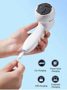 New 10 Pieces Set Of Vacuum Cleaner, Foot Grinder, Full Body Water Wash, Dead Skin And Calluses Removal, Digital Display Rechargeable Electric Foot Repair Machine - Black - View 8