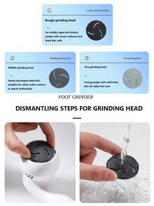 New 10 Pieces Set Of Vacuum Cleaner, Foot Grinder, Full Body Water Wash, Dead Skin And Calluses Removal, Digital Display Rechargeable Electric Foot Repair Machine - Black - View 12