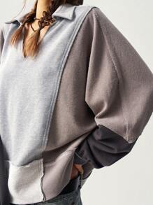 Bohemela Women's Patchwork Design Sweatshirt For Fall Vacation - Multicolor - View 7