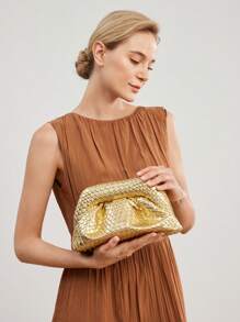 MOTF PREMIUM 女士时尚鳄鱼压纹派对手拿包，女士优雅手拿包，情人节，女士优雅包，奢华包