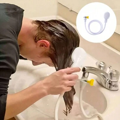 1 vòi nước gội đầu vòi sen, vòi nước di động gắn ống bồn rửa, vòi phun cầm tay vòi sen, phù hợp với nhiều thông số kỹ thuật của vòi, để tắm, vật nuôi, gội đầu, rửa rau, vòi phun rửa chó, đồ dùng chải chuốt, vòi đa năng, dễ lắp đặt quà tặng Giáng sinh cho ngày lễ trang trí phòng tắm gia đình phụ kiện phòng tắm mùa hè