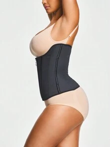 SHAPORA Sculpting Waist Trainer Adjustable 3-Level Closure Shapewear Body Shaper -Tummy Waist Control - Black - View 3