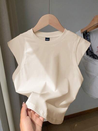 Comfortcana Women Summer Casual Solid Color 2 In 1 T-Shirt Valentine's Day