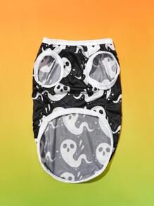 PETSIN Halloween Ghost Pet Vest Costume - Multicolor - View 4