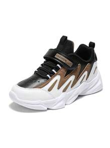 Adjustable Hook And Loop Closure Soft Comfortable Non-Slip Casual Shoes For Teenage Boys, Spring Autumn Fashion Sneakers - Multicolor - View 8