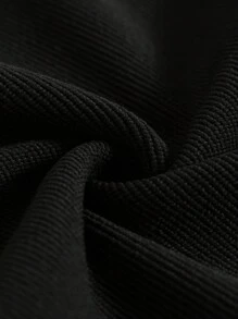 Manfinity Roughcore 男士圆领面部印花长袖休闲宽松时尚运动衫，万圣节黑色运动衫外出街头装圆领图案运动衫，适合朋友、丈夫、男朋友的礼物 - 黑色 - 查看 3