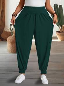 EMERY ROSE Quần thể thao ngoài trời có kích thước cộng với eo thấp thon gọn thường ngày & thời trang - Màu xanh lá cây đậm - Xem 1