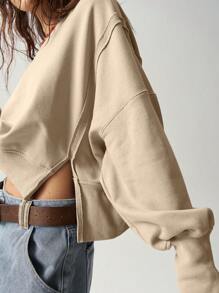 Bohemela 度假侧开衩女式运动衫