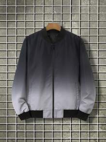 Manfinity Homme Chaqueta de manga larga con gradiente de color para hombres de talla grande - Multicolor - Ver 1