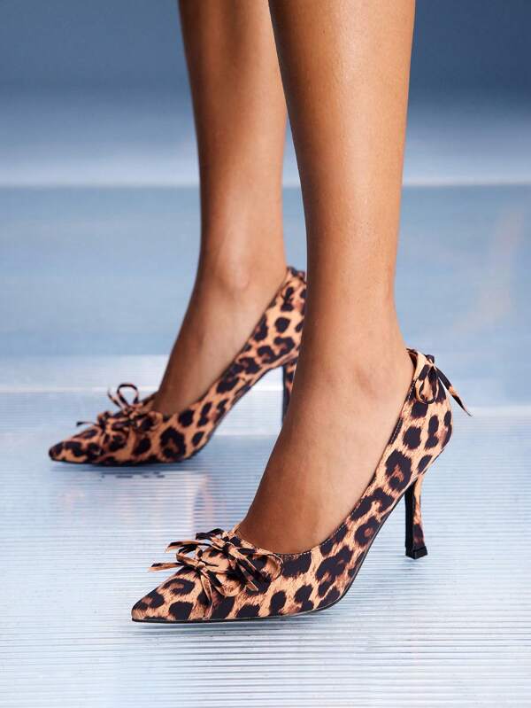 CUCCOO SZL Fashion Leopard Print Pointed Toe High Heel Pumps For Women, Suitable For Commuting, Dating, Party Christmas Fall