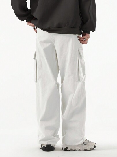 Street Life Men's Solid Color Minimalist Casual Drawstring Pants